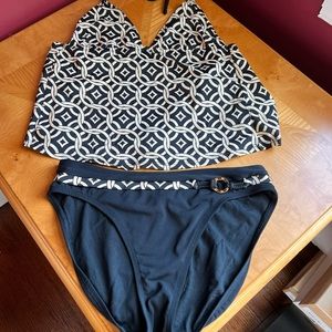 Robin piccone 2 pc tankini swimsuit Sz M